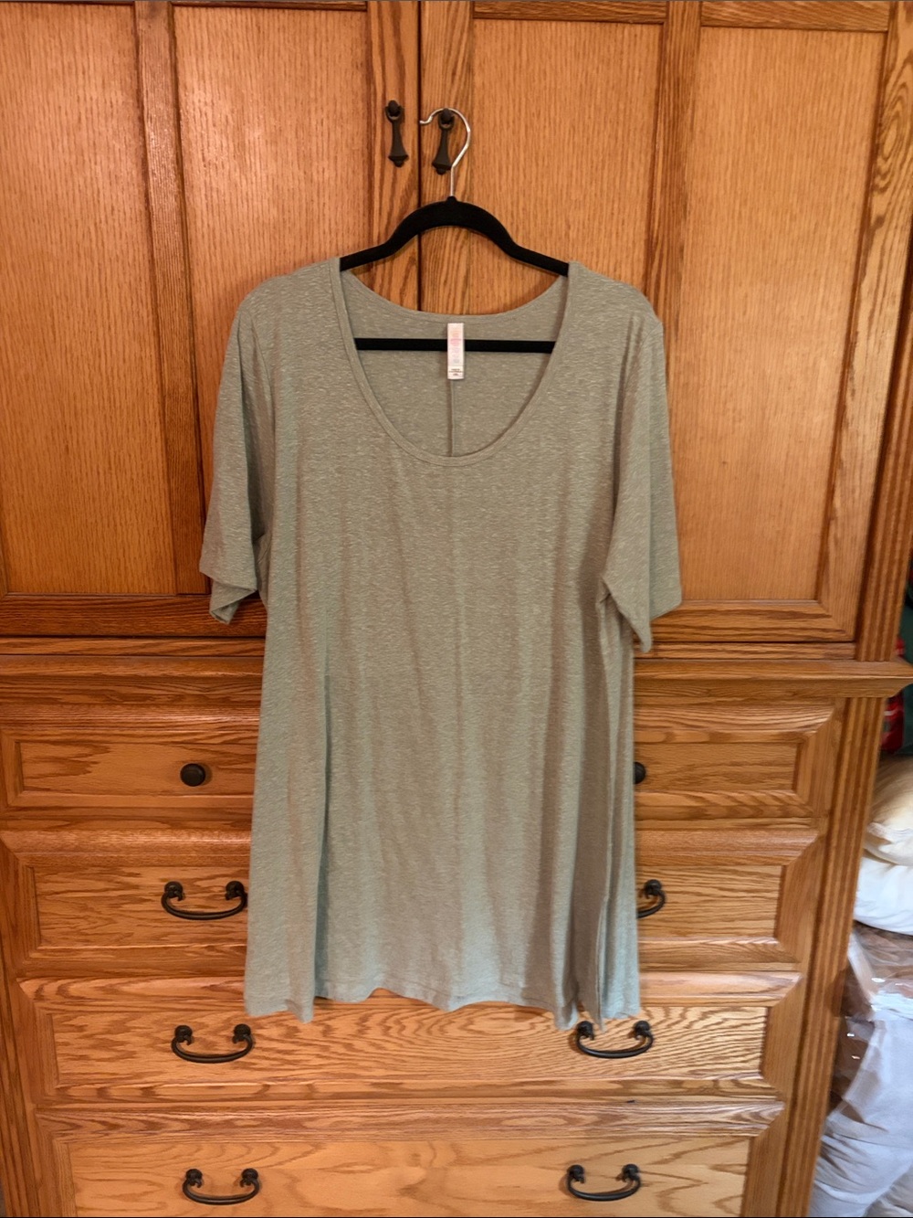 LuLaRoe Sage Green Scoop Neck Tunic